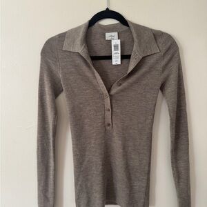 Wilfred Clarette Merino Wool Polo Sweater